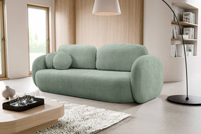 Divano letto in tessuto bouclè Madrid 238x142 cm