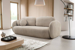 Divano letto in tessuto bouclè Madrid 238x142 cm
