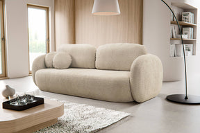 Divano letto in tessuto bouclè Madrid 238x142 cm