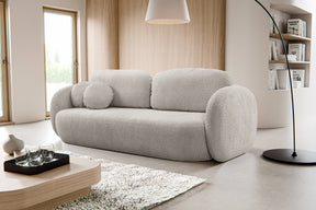 Divano letto in tessuto bouclè Madrid 238x142 cm