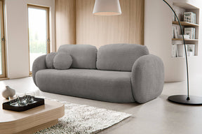 Divano letto in tessuto bouclè Madrid 238x142 cm