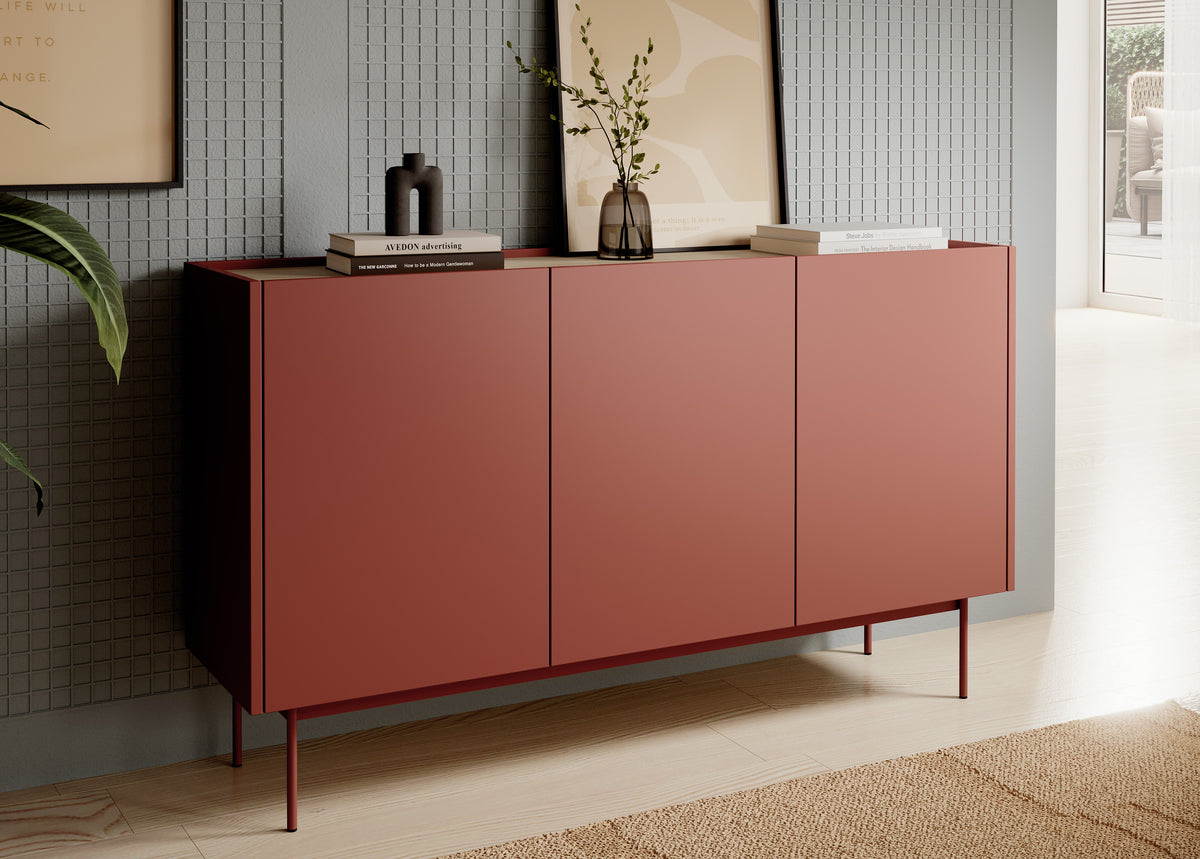 Madia 3 ante in legno laminato Lago 144x83 cm