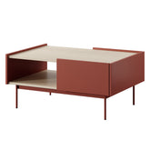 Tavolino basso 2 cassetti in legno laminato Lago 97x45 cm