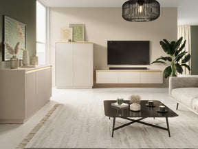 Mobile porta TV 3 ante in legno laminato Gold 180x42 cm