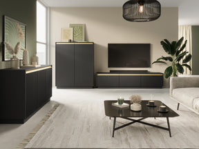 Mobile porta TV 3 ante in legno laminato Gold 180x42 cm