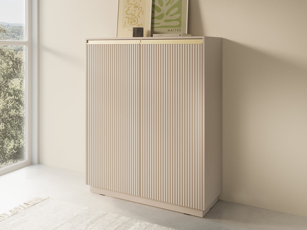 Credenza 2 ante in legno laminato Gold 104x127 cm