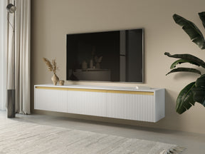 Mobile porta TV 3 ante in legno laminato Gold 180x42 cm