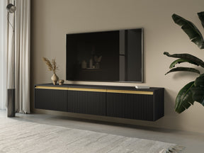 Mobile porta TV 3 ante in legno laminato Gold 180x42 cm