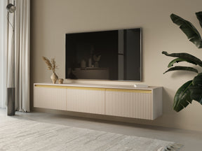 Mobile porta TV 3 ante in legno laminato Gold 180x42 cm