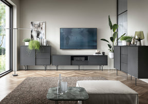 Credenza 3 cassetti 1 anta in legno laminato Nerea 97x83 cm