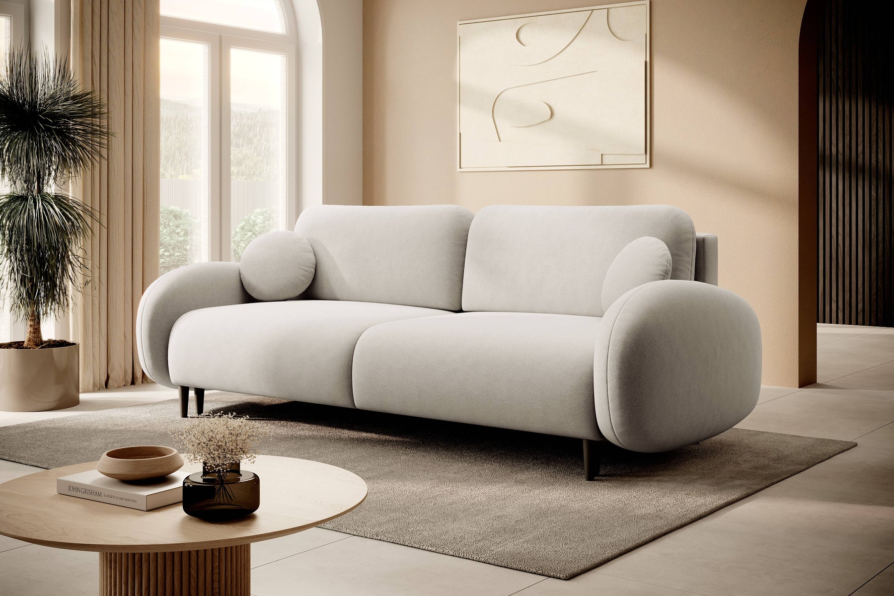 Divano letto in tessuto cinigliato Praga 232x109 cm