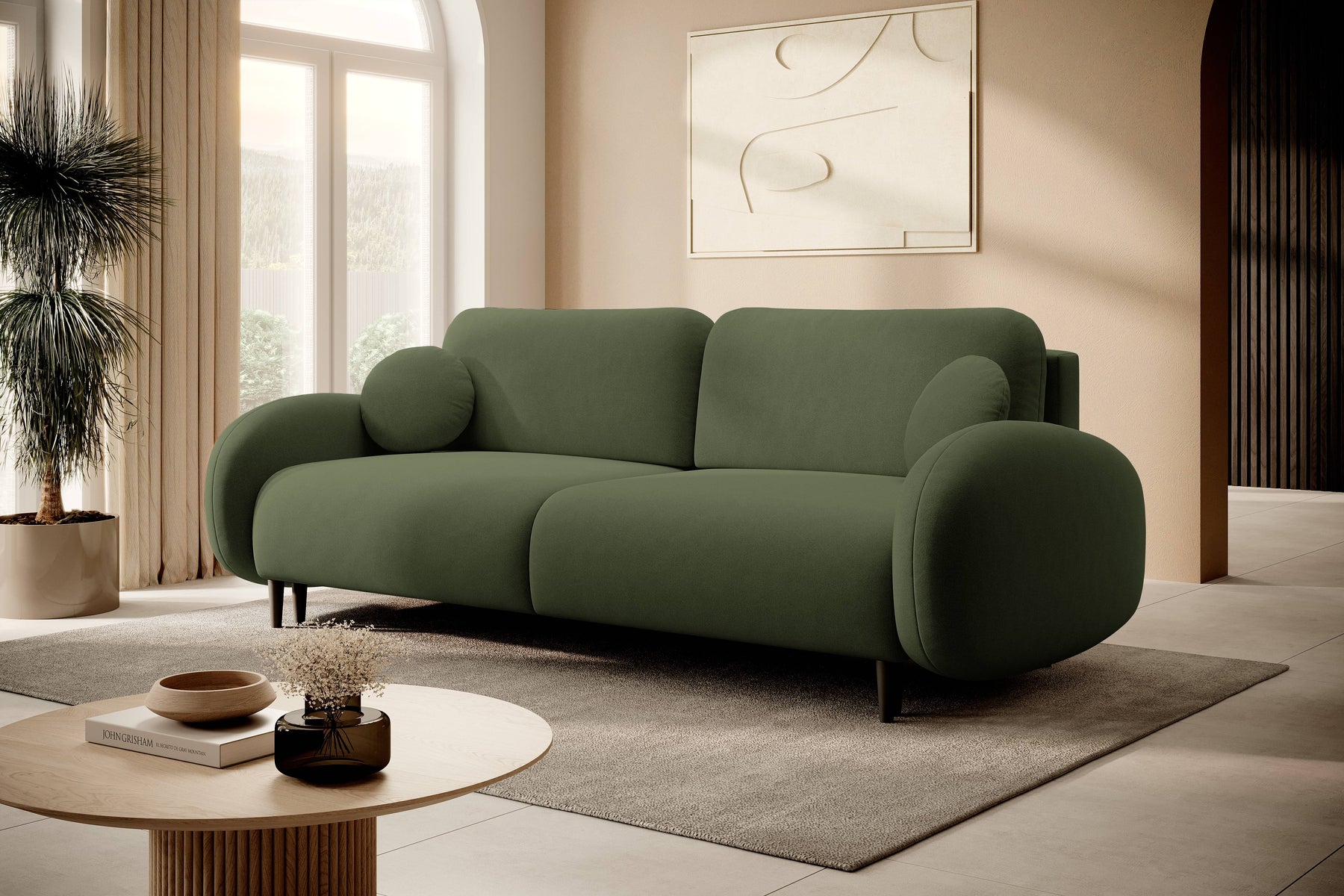 Divano letto in tessuto cinigliato Praga 232x109 cm