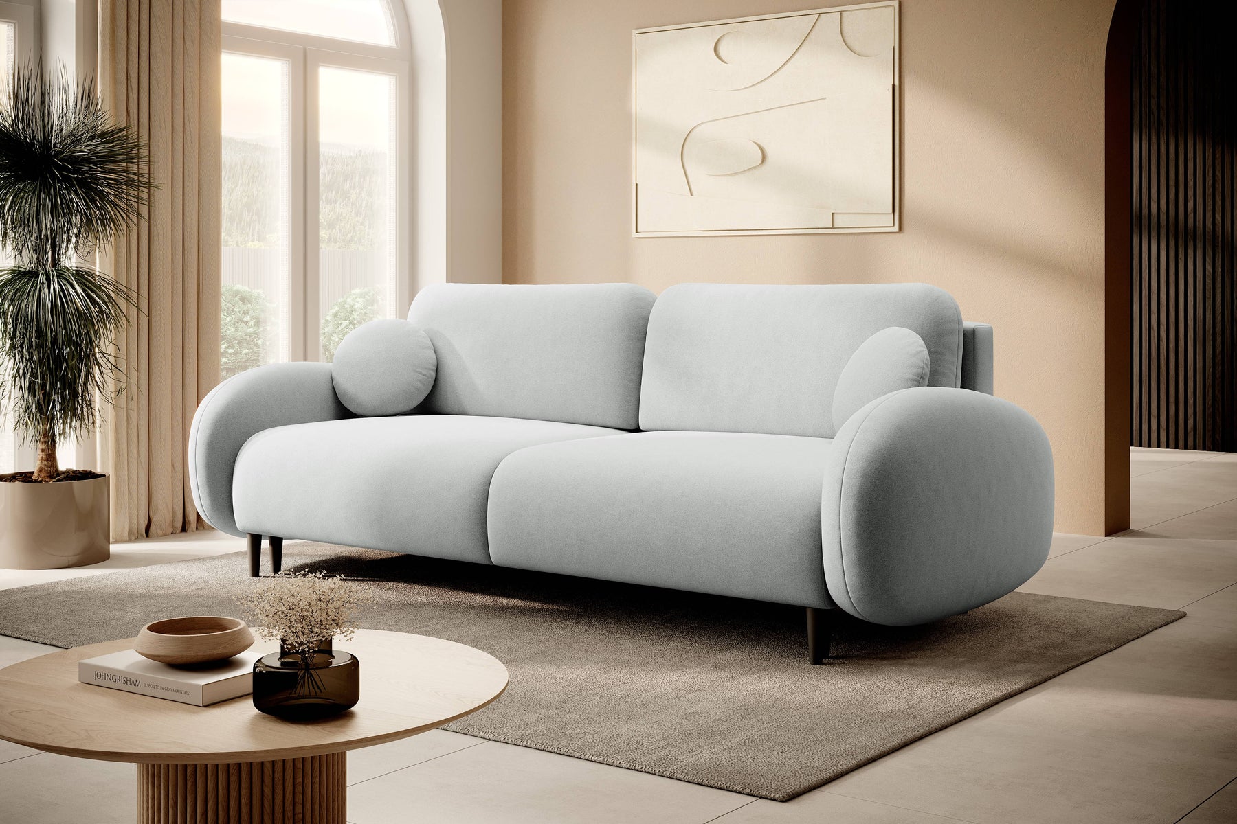 Divano letto in tessuto cinigliato Praga 232x109 cm