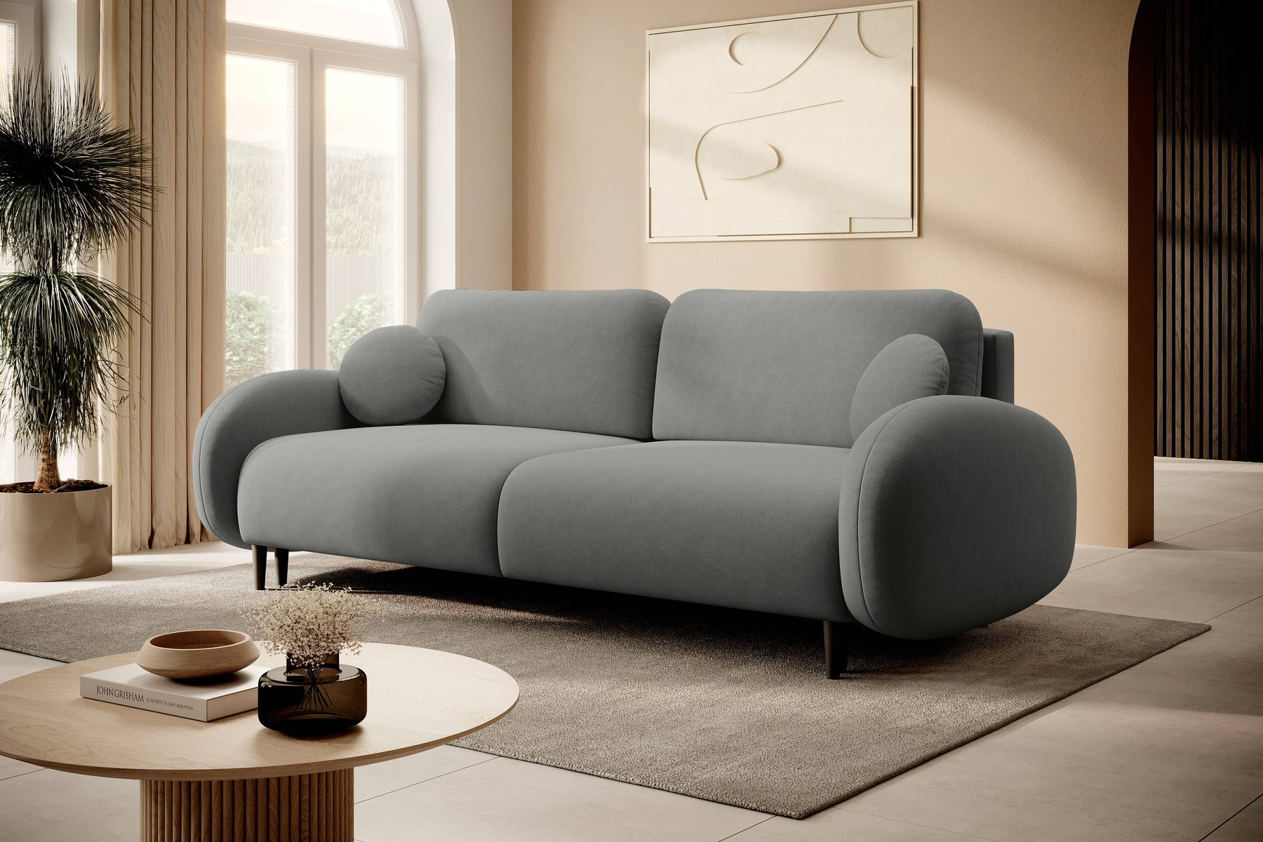 Divano letto in tessuto cinigliato Praga 232x109 cm