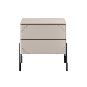 Comodino 2 cassetti cashmere Sonatia 49x55 cm