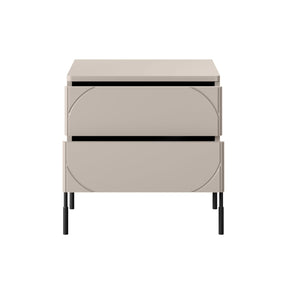 Comodino 2 cassetti cashmere Sonatia 49x55 cm