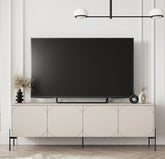 Mobile TV 4 ante con piede in metallo cashmere Sonatia 204x65 cm