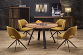 Tavolo tondo per 4/6 persone rovere Leonida 120x74 cm