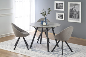 Tavolo tondo per 4 persone grigio Balto 100x74 cm