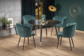 Tavolo tondo per 4 persone nero Argo 120x75 cm