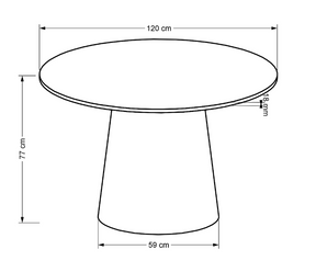 Tavolo rotondo per 4 persone Kelmo 120x77 cm