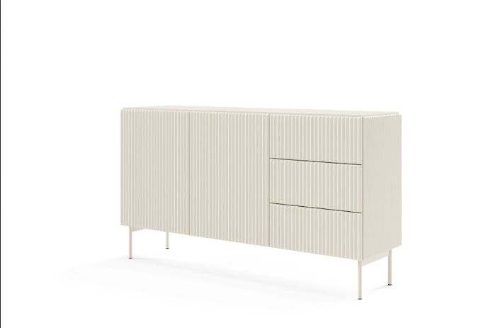 Madia 2 ante 3 cassetti con piede in metallo Neva 147x81 cm