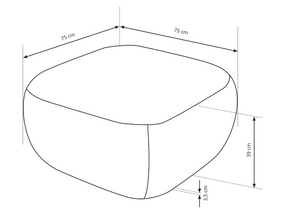 Pouf in tessuto bouclè Madrid 75x39 cm