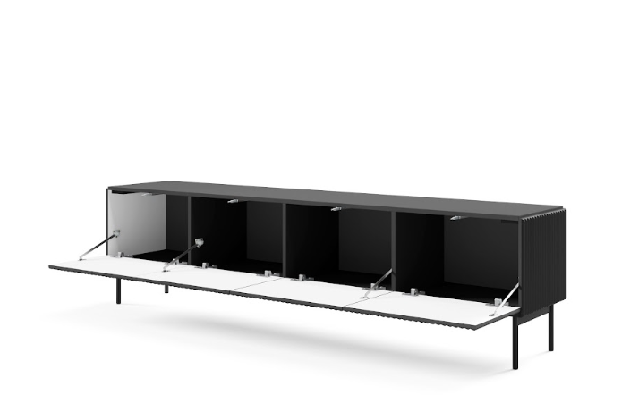 Mobile TV 4 ante con piede in metallo Neva 195x51 cm