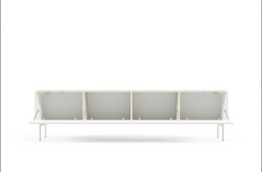 Mobile TV 4 ante con piede in metallo Neva 195x51 cm