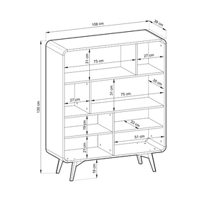 Libreria 2 ante Helen 108x130 cm