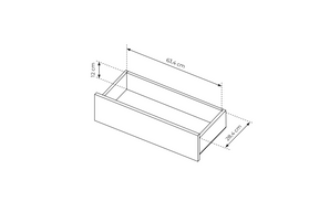 Madia 2 ante 3 cassetti con piede in metallo Lovy 196x81 cm