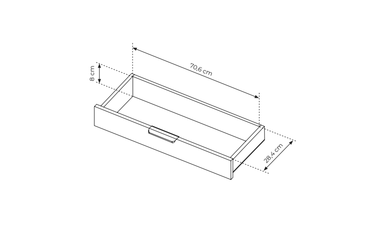 Consolle 1 cassetto con piede in metallo Lovy 120x80 cm