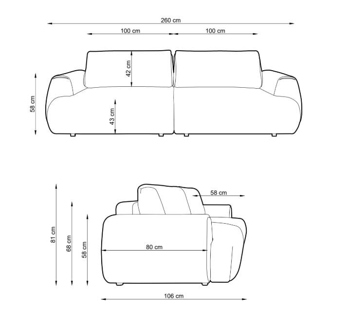 Divano in tessuto senape con contenitore Teddy 260x81 cm
