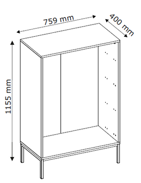 Cassettiera 4 cassetti cashmere Oslo 76x115 cm