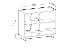 Madia 4 ante rovere Yako 98x82 cm