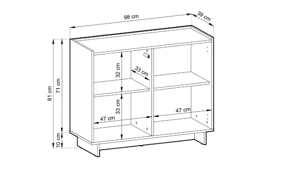Madia 4 ante rovere Yako 98x82 cm