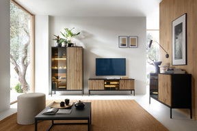 Vetrina con 2 ante e LED integrato Aura 104x126 cm