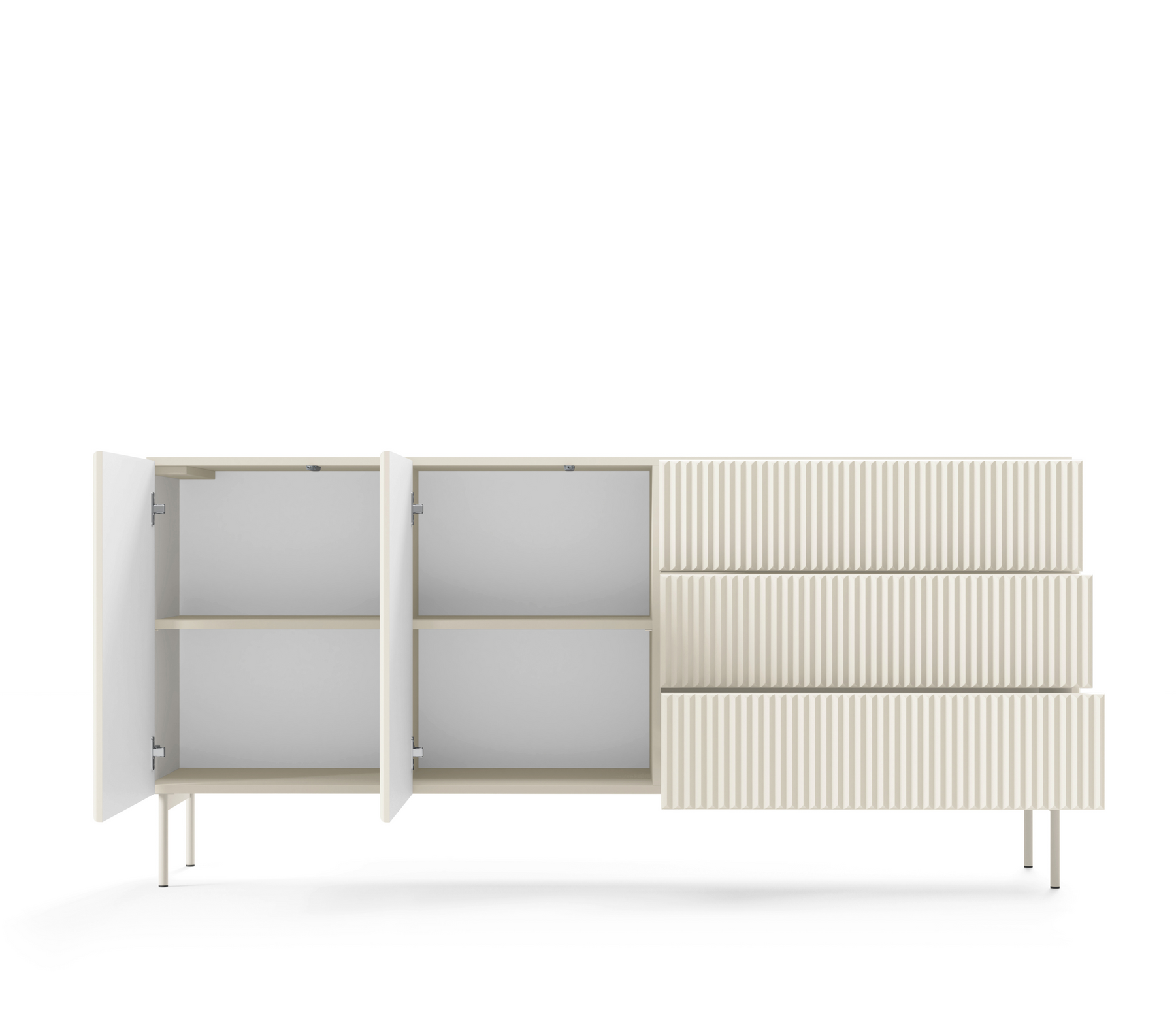 Madia 2 ante 3 cassetti con piede in metallo Neva 177x81 cm