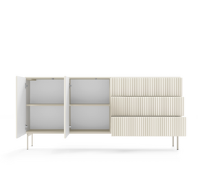Madia 2 ante 3 cassetti con piede in metallo Neva 177x81 cm