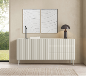 Madia 2 ante 3 cassetti con piede in metallo Neva 177x81 cm