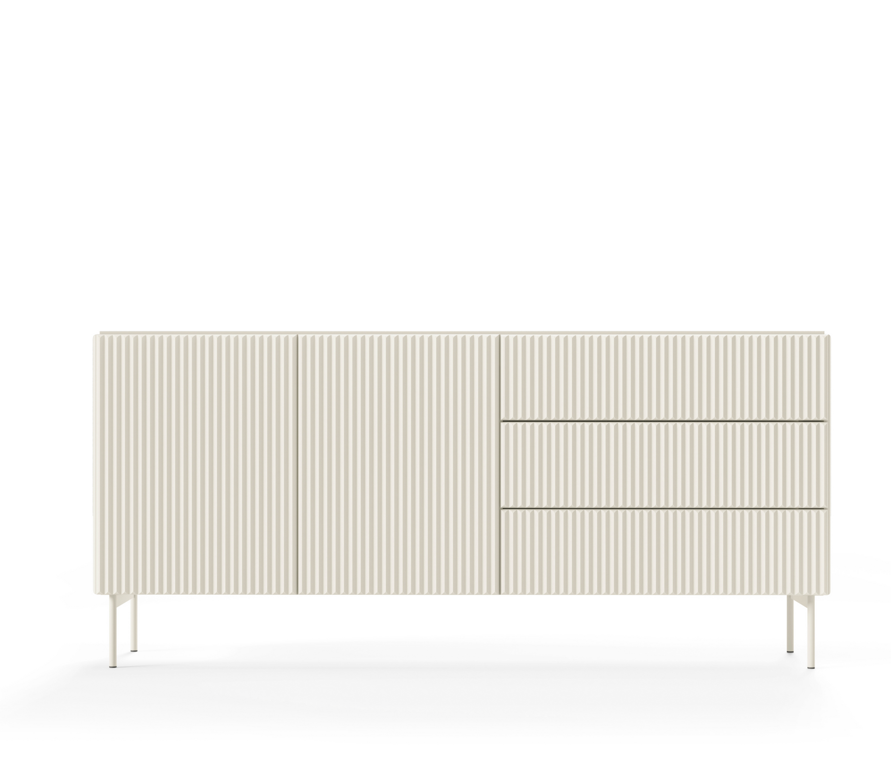 Madia 2 ante 3 cassetti con piede in metallo Neva 177x81 cm