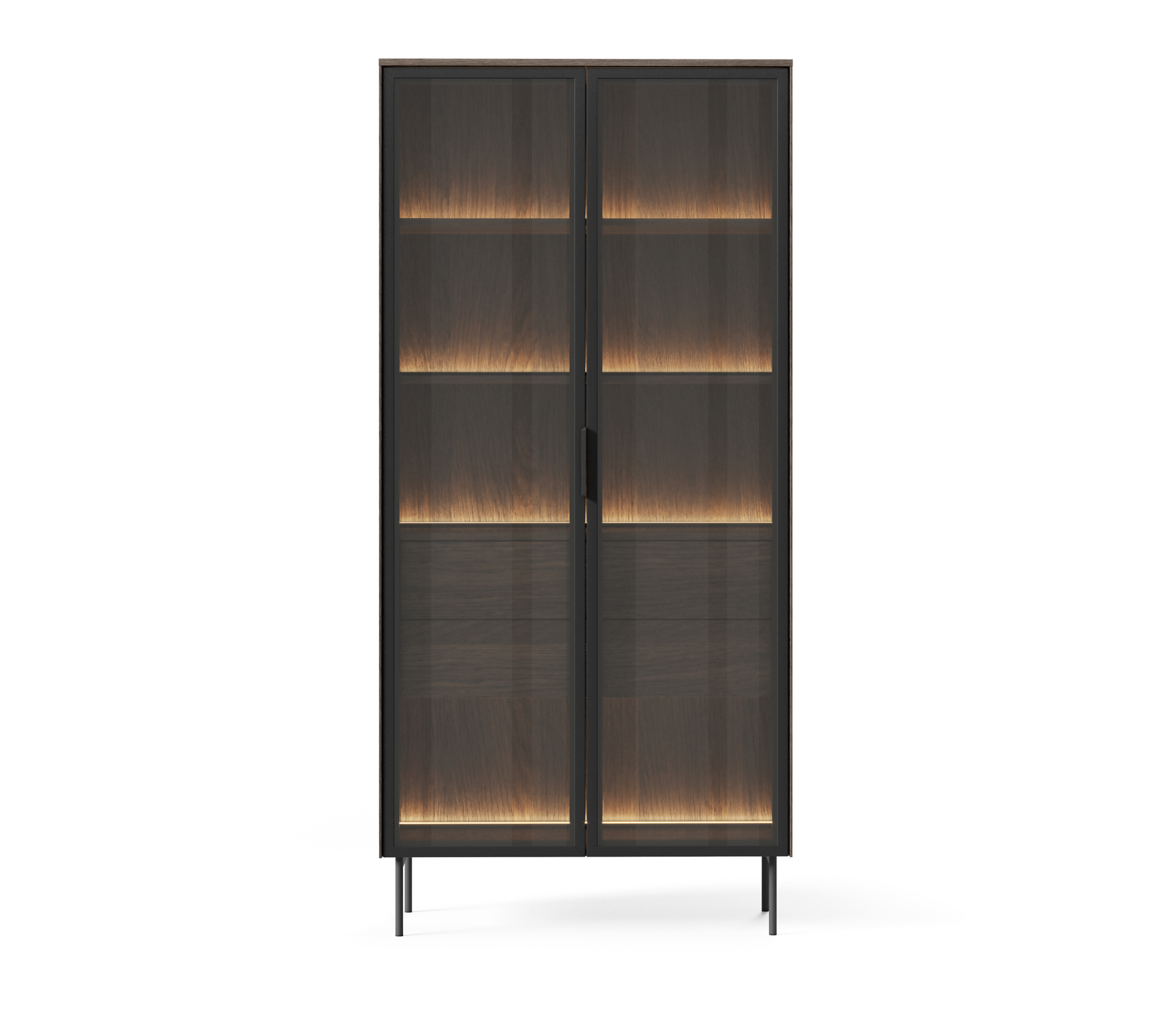 Vetrina 2 ante 2 cassetti Lume 92x194 cm