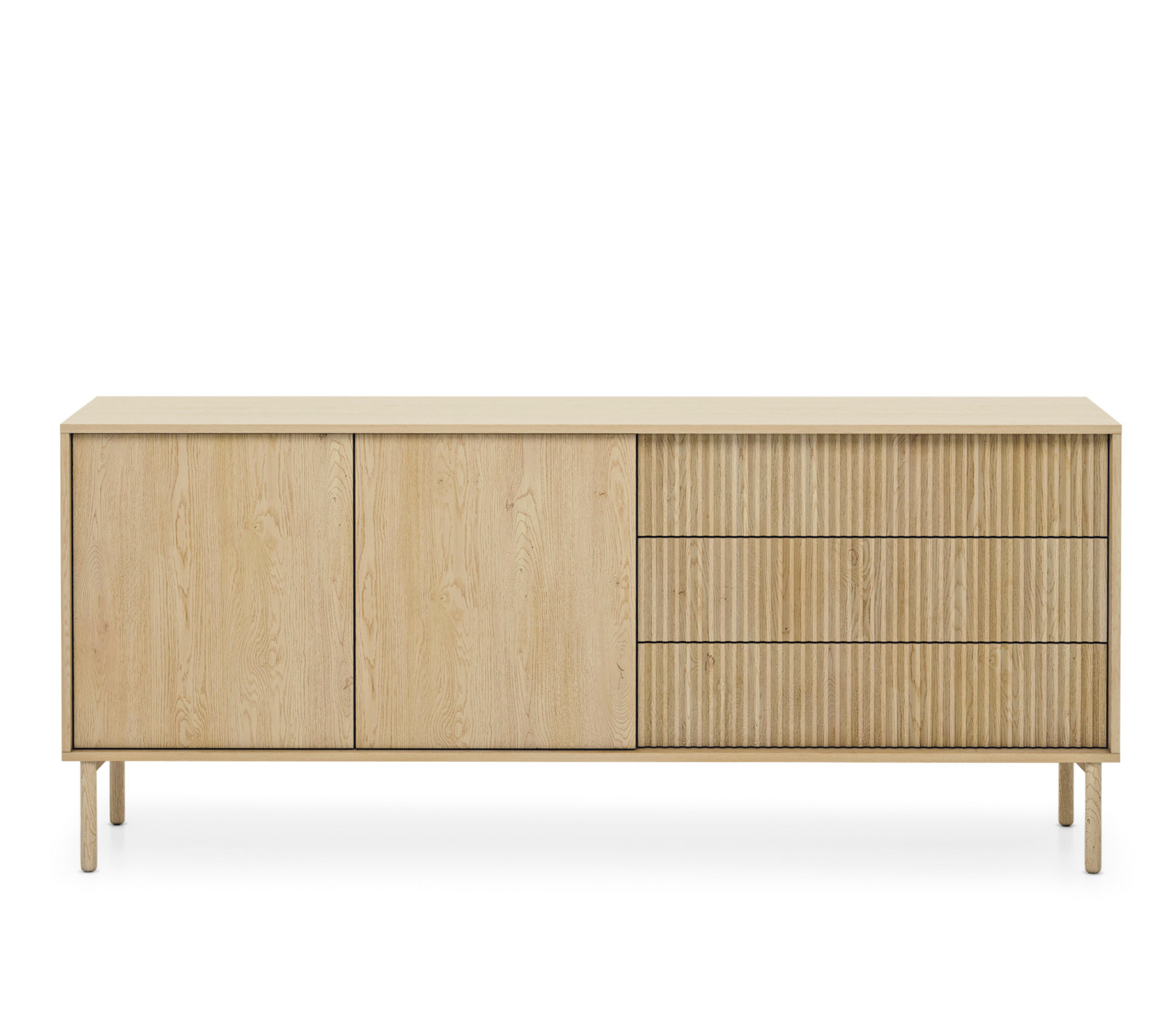 Madia 2 ante 3 cassetti con piede in legno Aries 187x79 cm