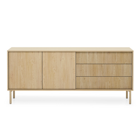 Madia 2 ante 3 cassetti con piede in legno Aries 187x79 cm