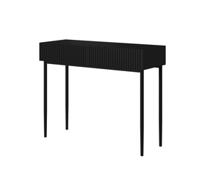 Consolle 2 cassetti con piede in metallo nero Nicole 100x82 cm