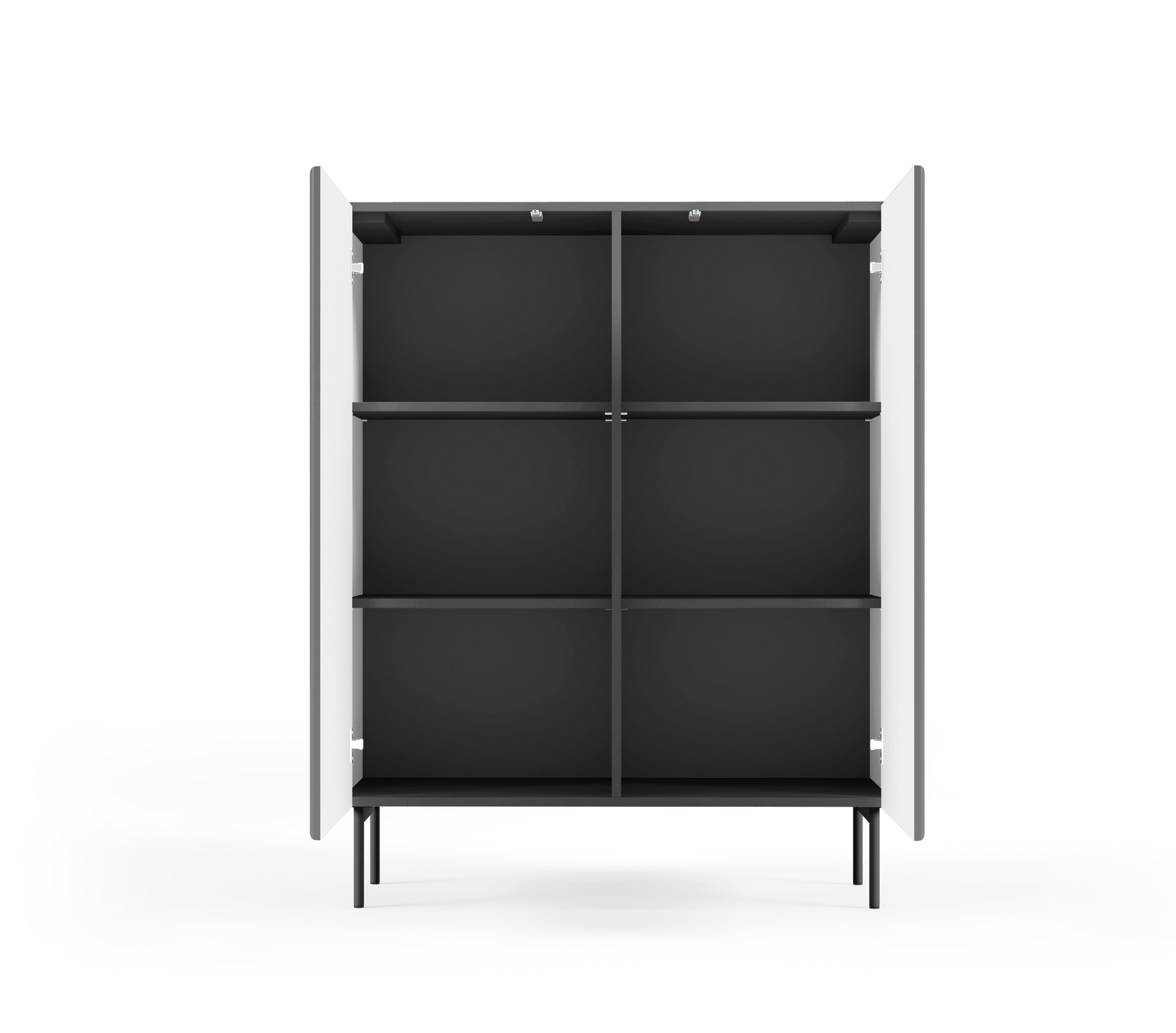 Credenza 2 ante con piede in metallo Neva 98x123 cm