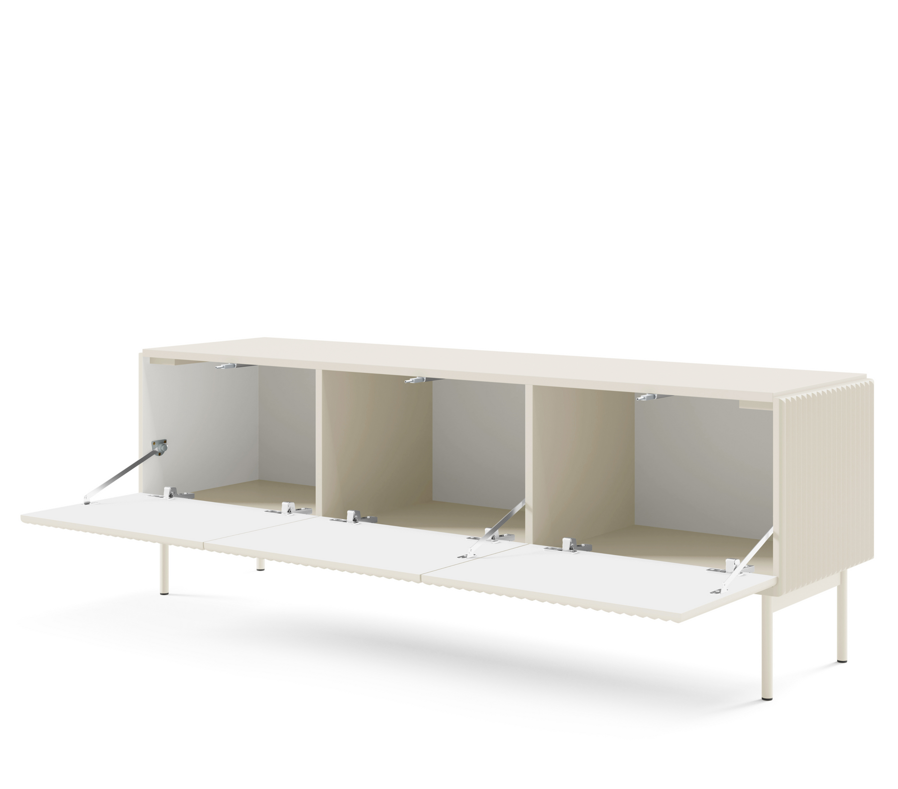 Mobile TV 4 ante con piede in metallo Neva 147x51 cm