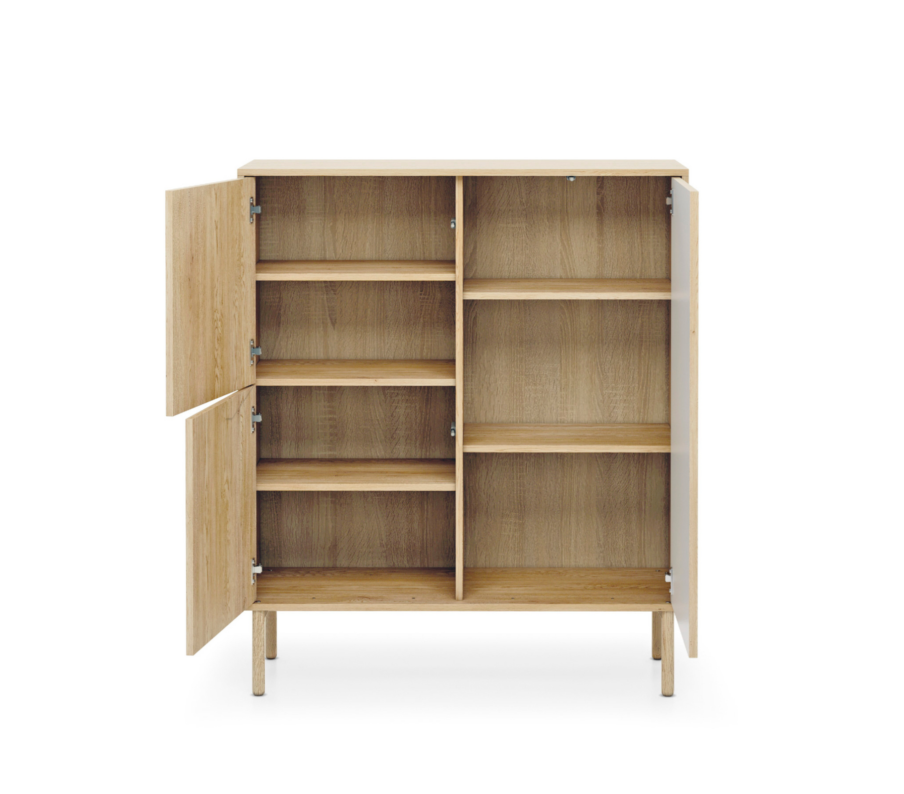 Credenza 3 ante con piede in legno Aries 103x121 cm