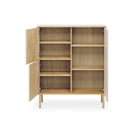 Credenza 3 ante con piede in legno Aries 103x121 cm