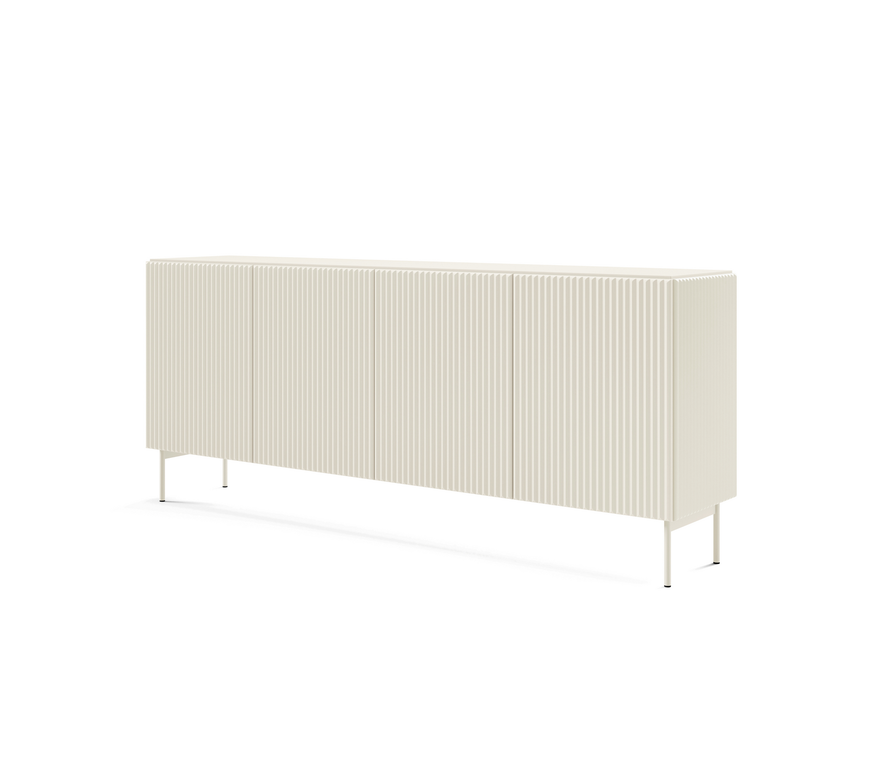 Madia 4 ante con piede in metallo Neva 195x81 cm